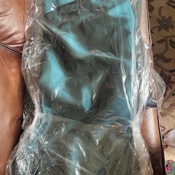 FRASCARA Custom made teal one shoulder gown originally cost $2,400.00 - Picture 3 of 4